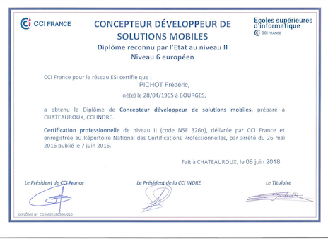 diplôme Campus Chateauroux